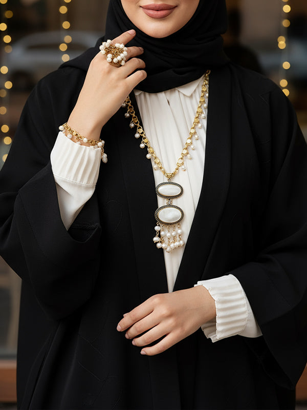 طقم رفيف من حجر اللؤلؤ