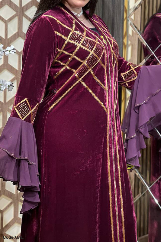 جلابية استقبال رقيقة - مخمل شتاء 2026