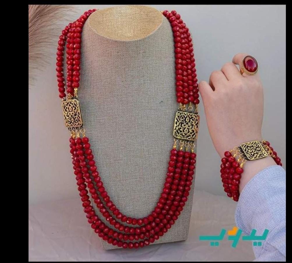 طقم احمر عقيق - حجر العقيق