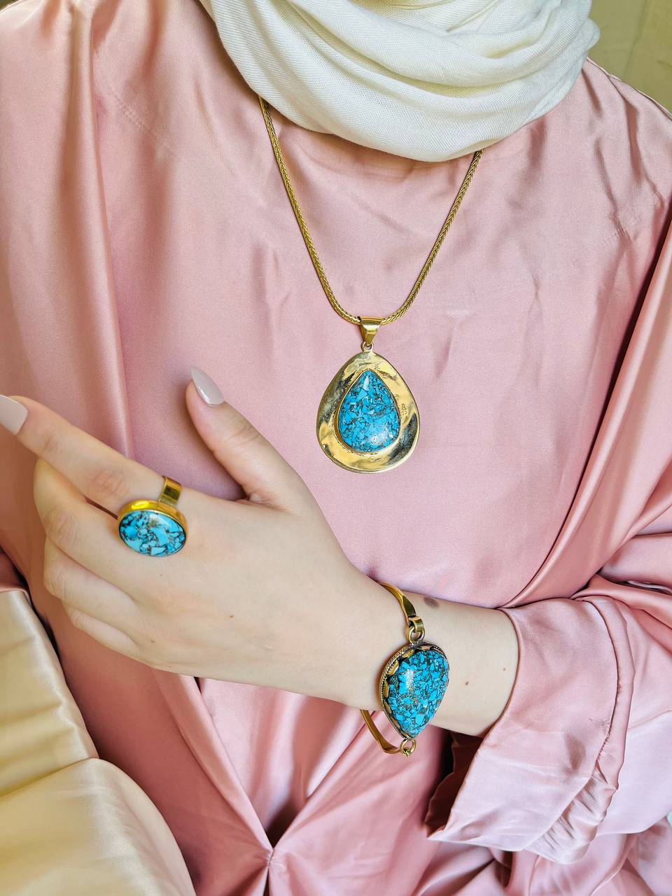 طقم روفان الراقي مطلي ذهب و فضة