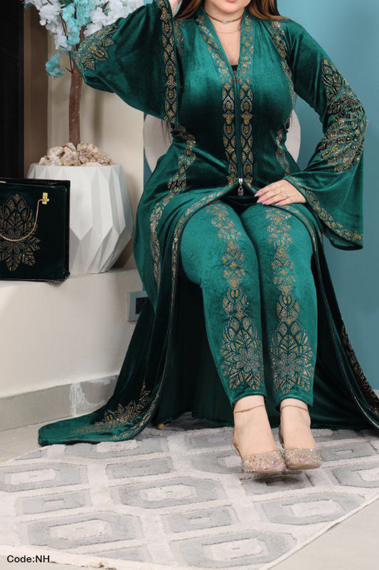 طقم عباية رايه - مخمل شتاء 2026