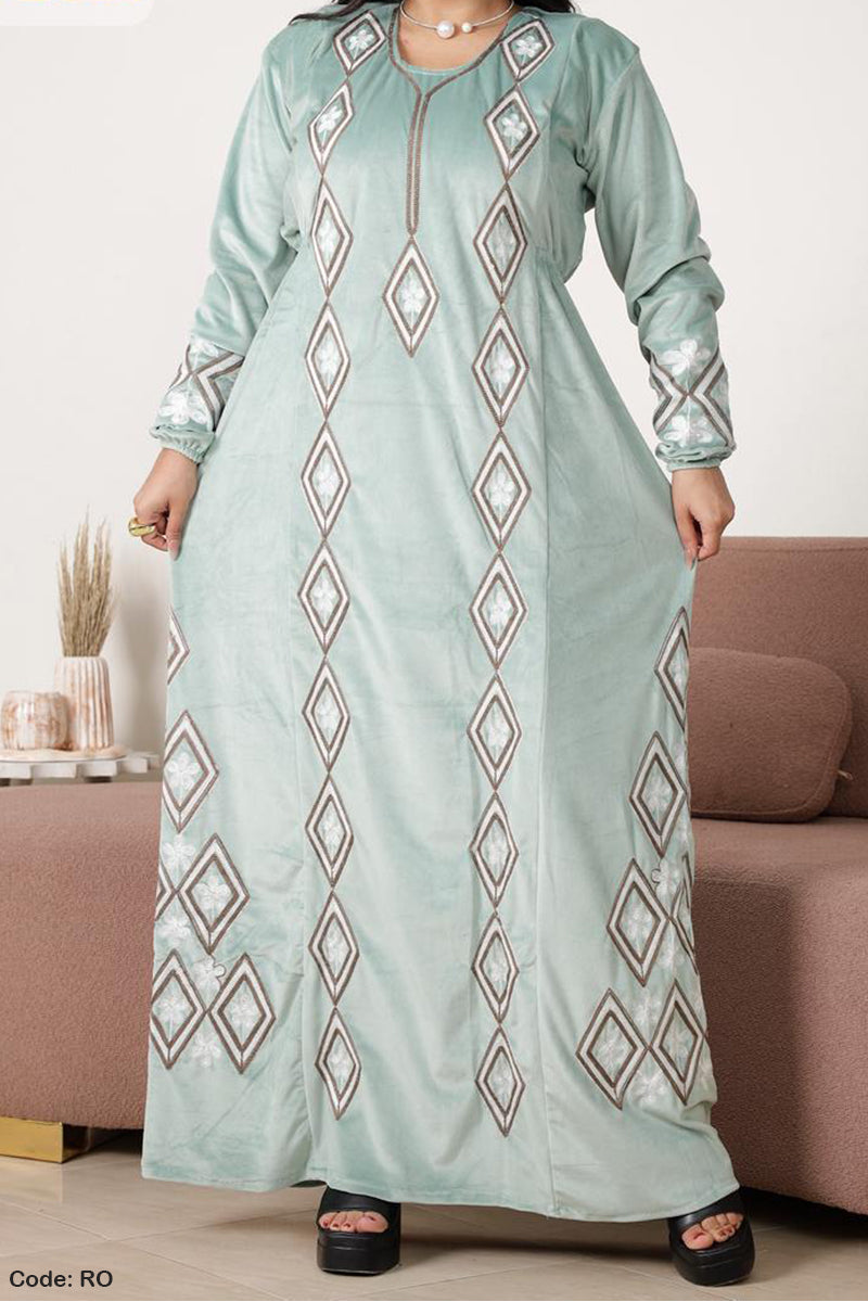 جلابية نهى الشتوية - مخمل شتاء 2026