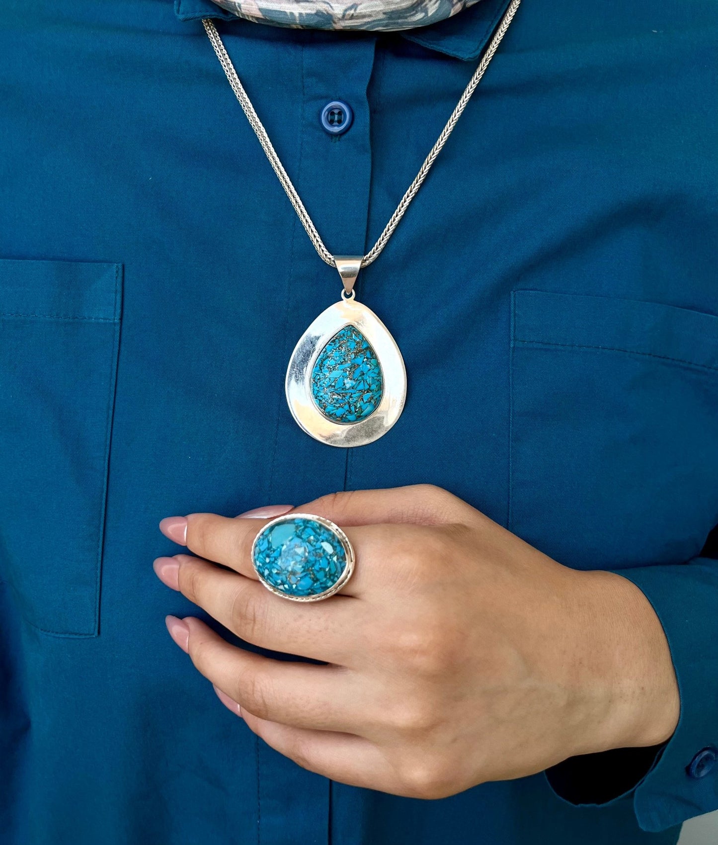 طقم روفان الراقي مطلي ذهب و فضة