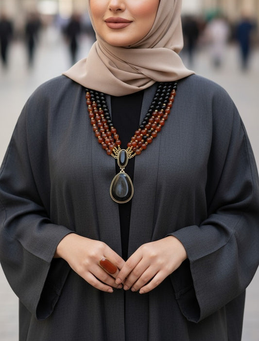 طقم داليدا من حجر العقيق