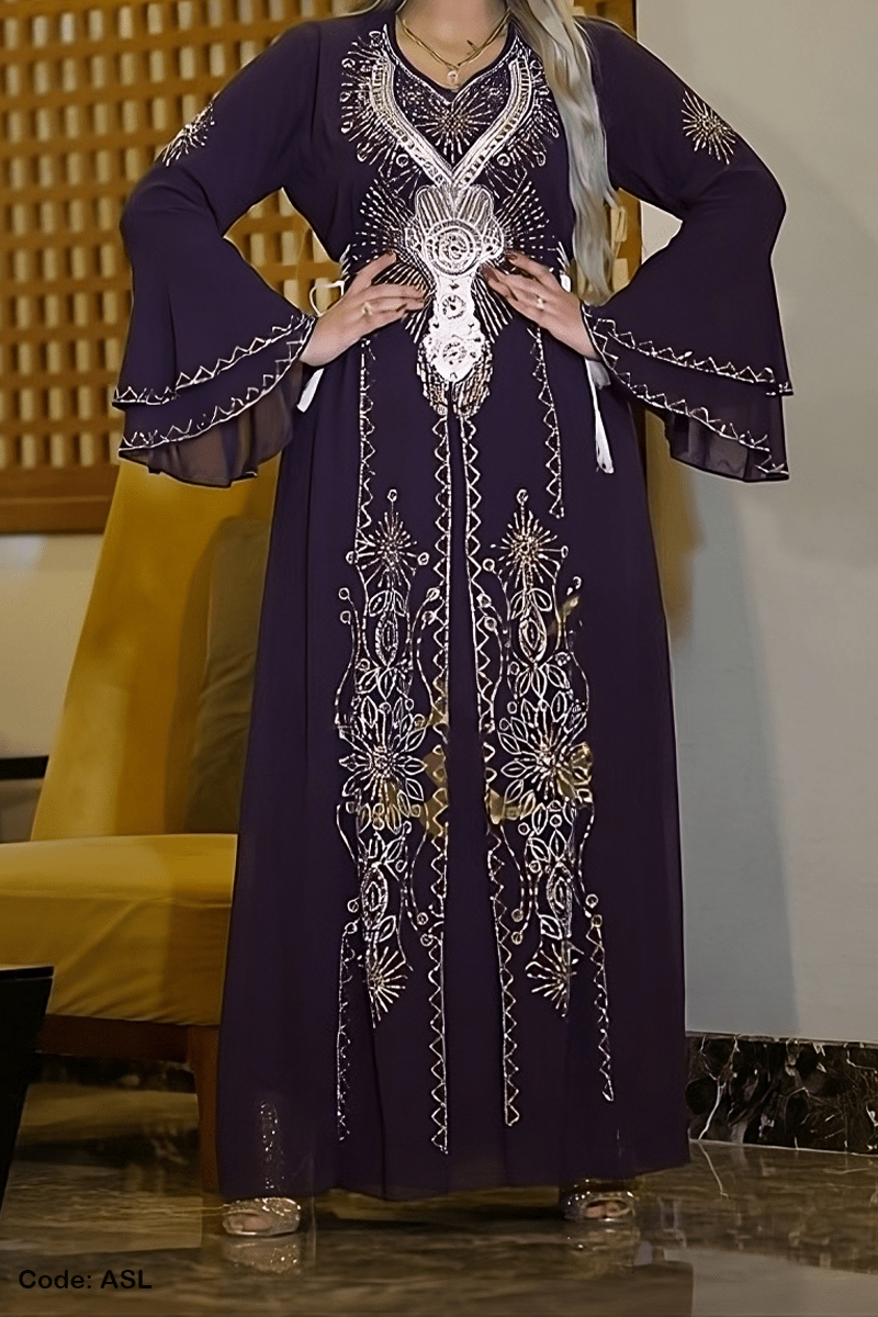 عباية علوية - حرير وشيفون