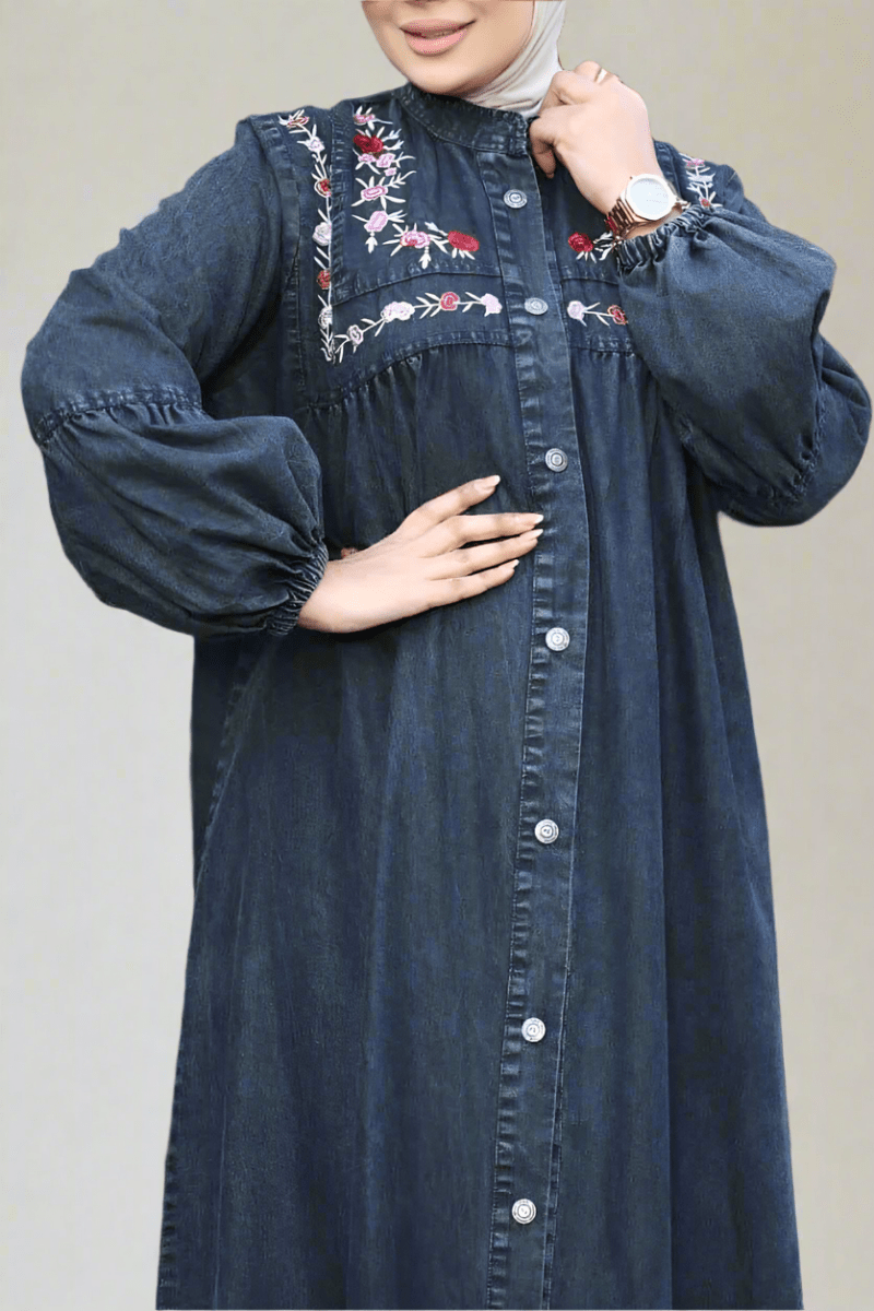 عباية مزدهرة - جينز صيفي