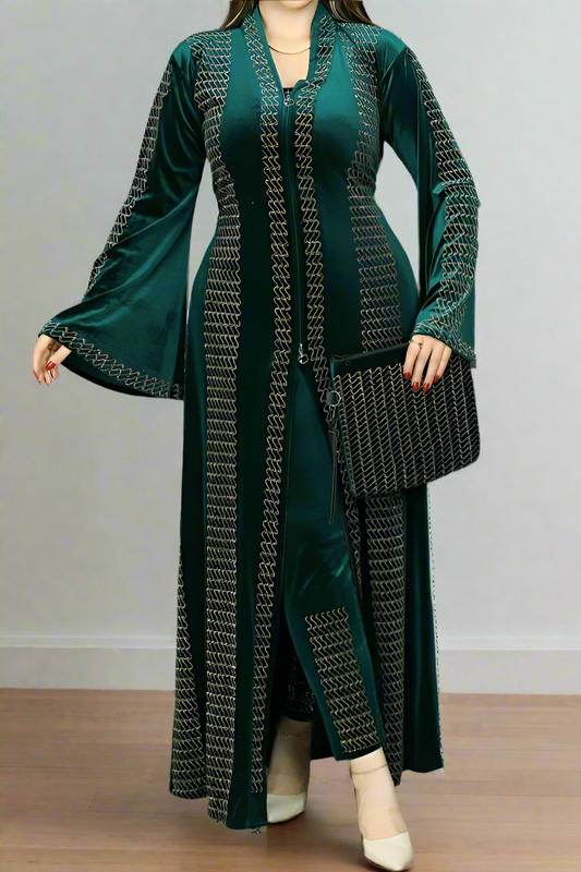 جلابية شيرين - قطيفة مخمل ناعم شتاء 2025