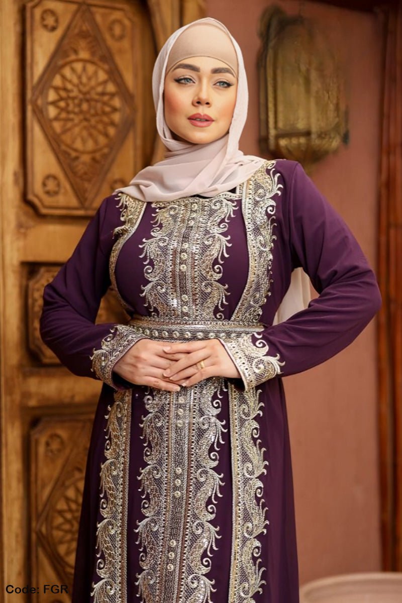 عباية سما - حرير وشيفون