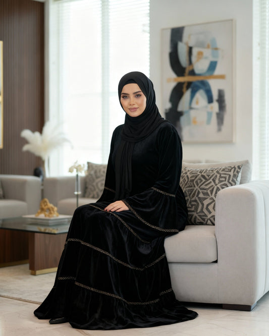 جلابية نميسة - قطيفة مخمل ناعم شتاء 2025