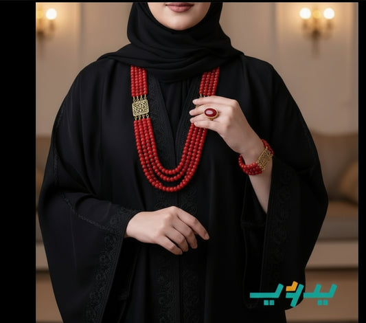طقم احمر عقيق - حجر العقيق
