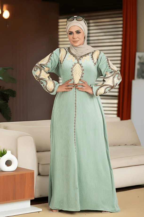 جلابية أسمي - قطيفة مخمل ناعم شتاء 2025