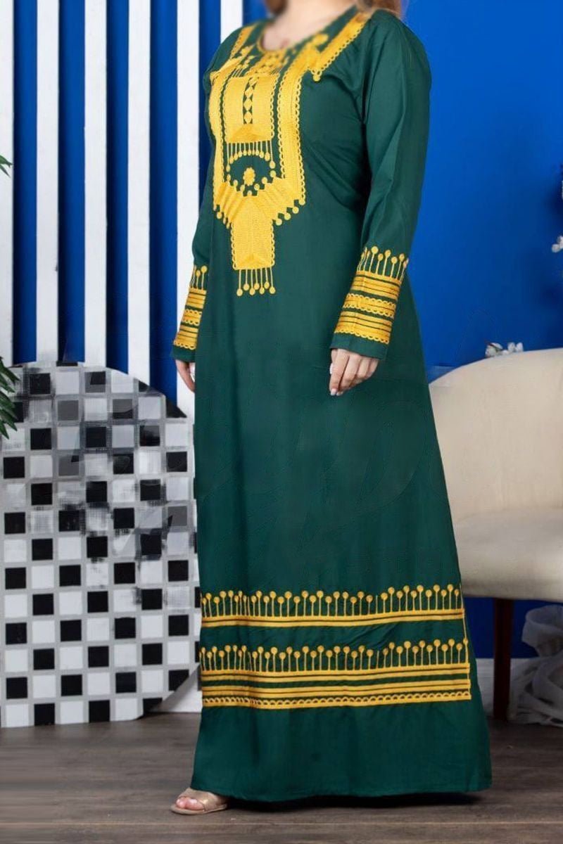 جلابية بهار - كحلي, اسود, مسطردة, اخضر, اسود, موف (7797021114582)