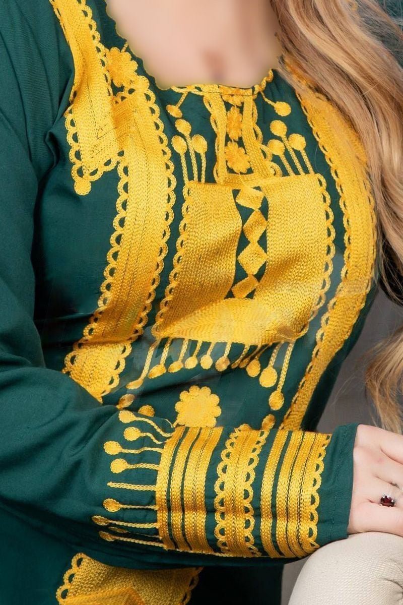 جلابية بهار - كحلي, اسود, مسطردة, اخضر, اسود, موف (7797021114582)
