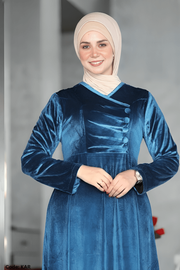 جلابية حسناء - قطيفة مخمل ناعم شتاء 2025