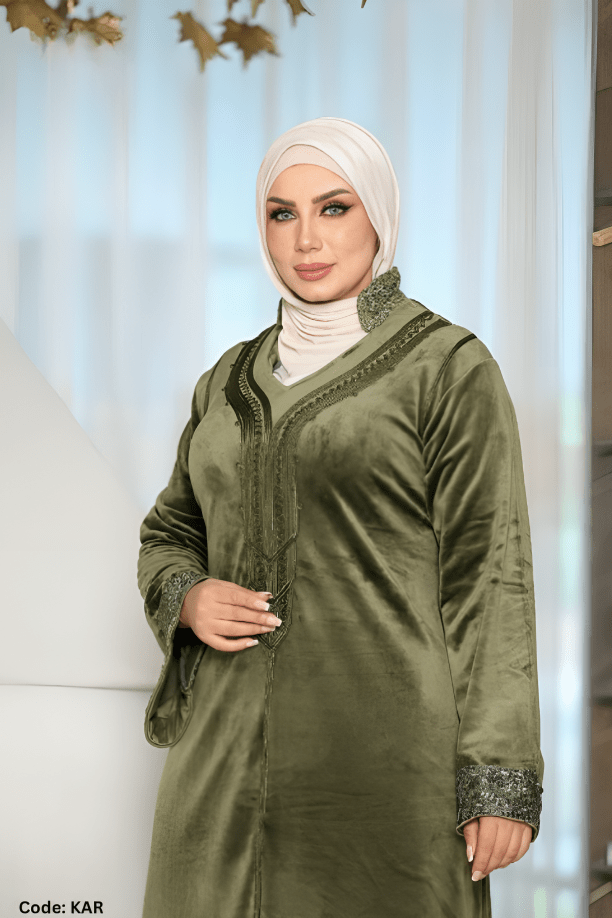 جلابية مني - قطيفة مخمل ناعم شتاء 2025