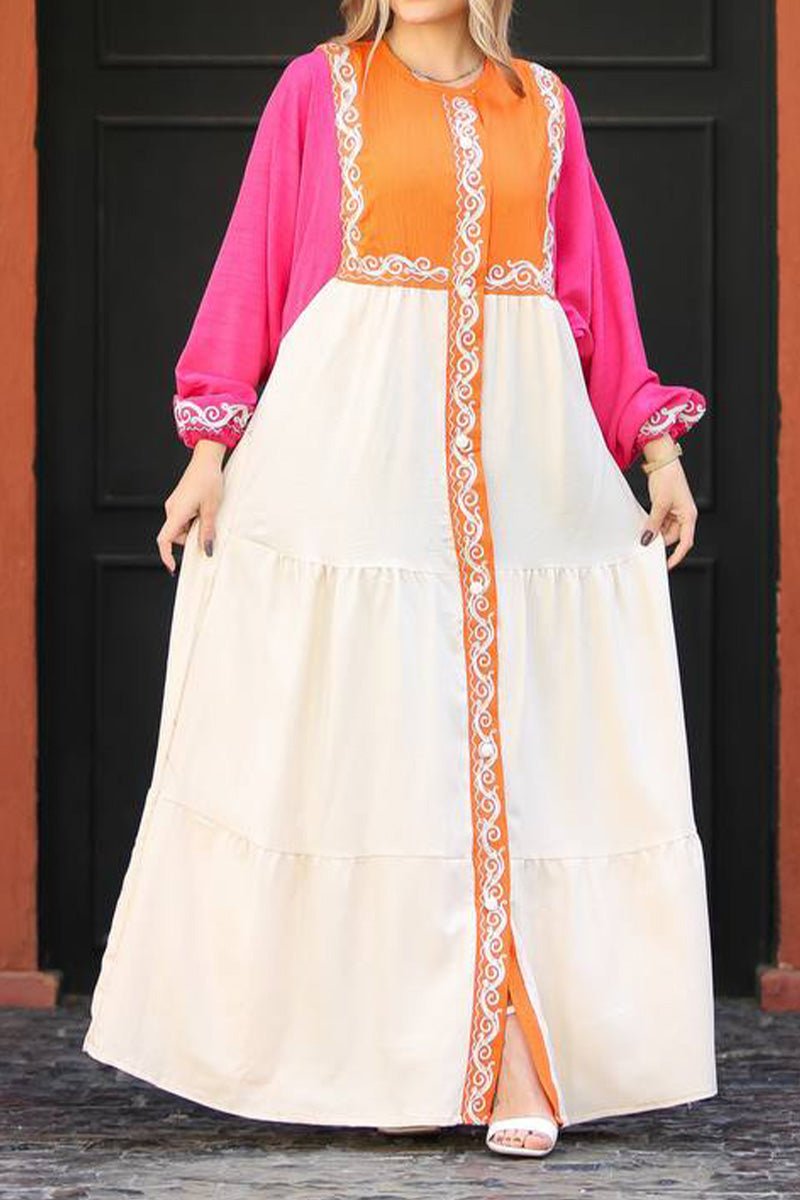 جلابية مزدهرة - كتان