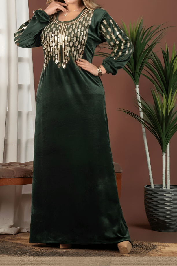 جلابية نيره - قطيفة مخمل ناعم شتاء 2025