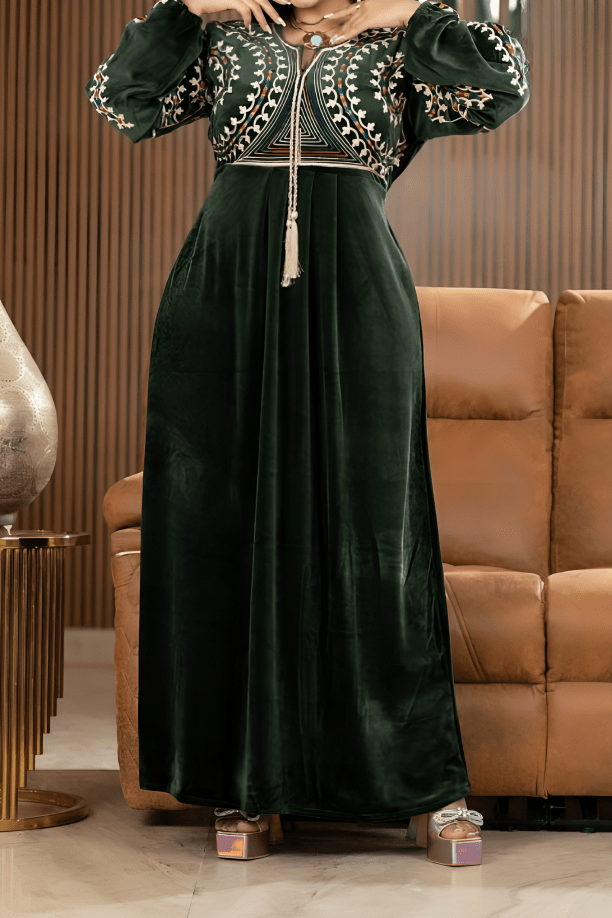 جلابية رنيم - قطيفة مخمل ناعم شتاء 2025