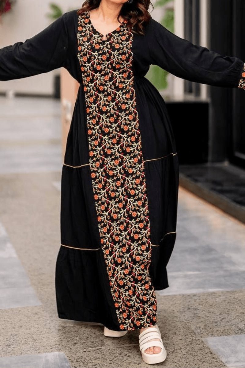 جلابية تارا بتصميم رقيق - قطن