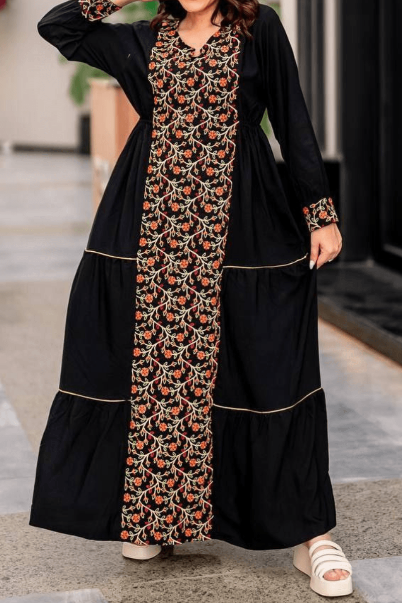 جلابية تارا بتصميم رقيق - قطن