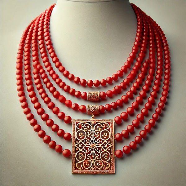 قلادة تمارا - مرجان احمر