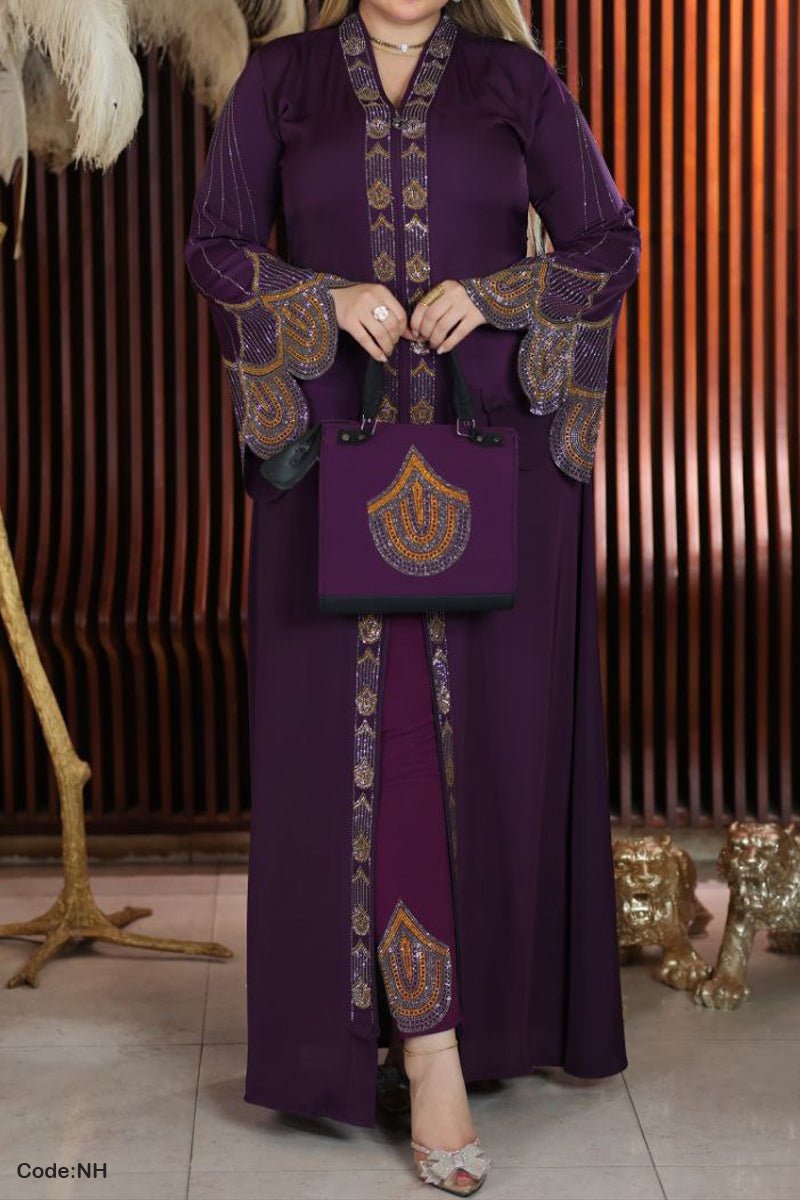 طقم عباية رؤية - حرير