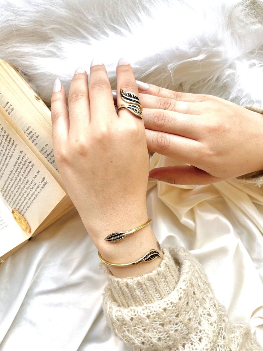 طقم أوراق بسيطة - نحاس