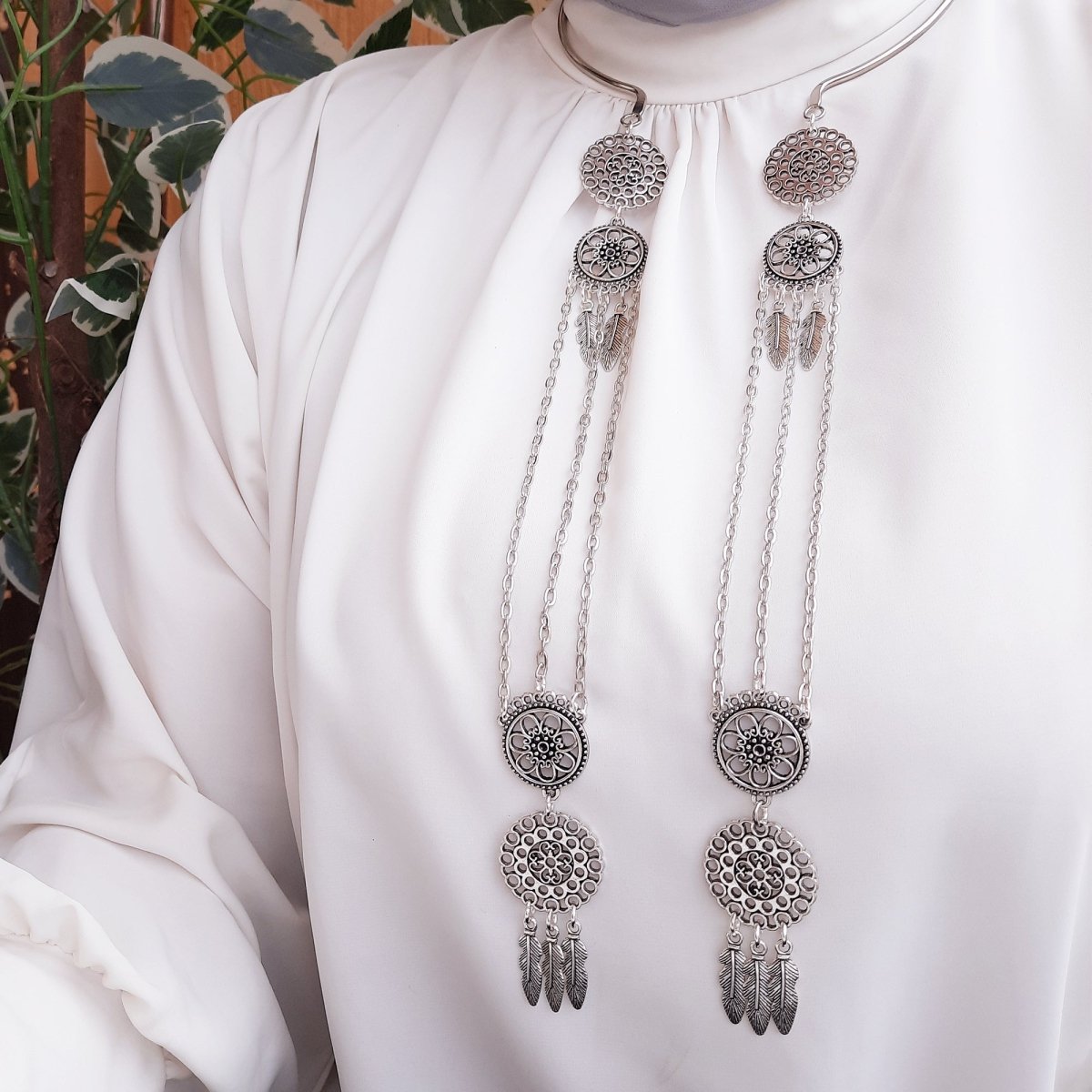 طقم قلادة العرب - معدن مطلي