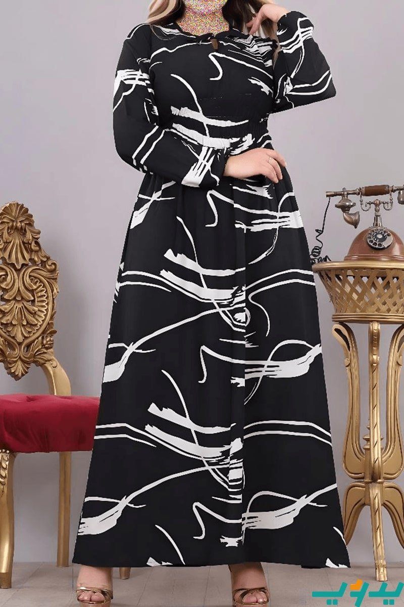 جلابية يمني - أسود
