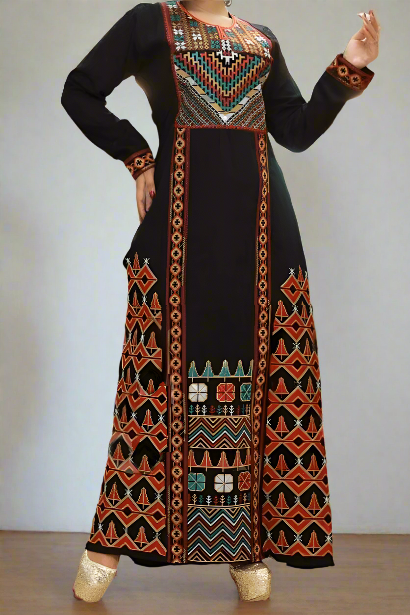 عباية استقبال تالين بتصميم سيناوي - كريب عالي الجودة