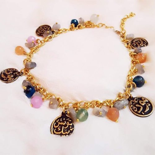 خلخال “بتونس بيك” الملون – مطلي بماء الذهب (7562484646102)