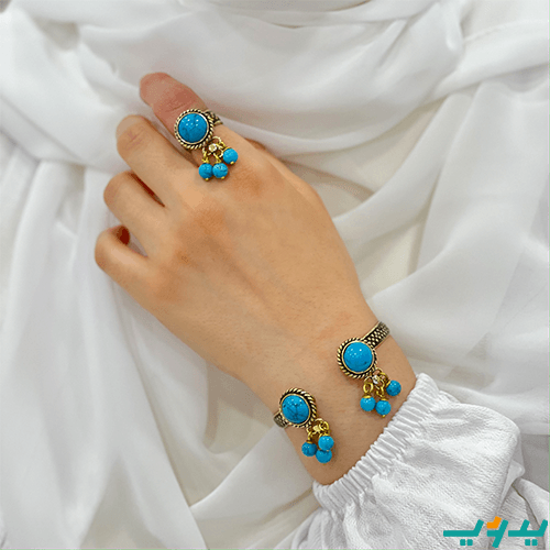 طقم مرجانة - الفيروزي (7768479662294)