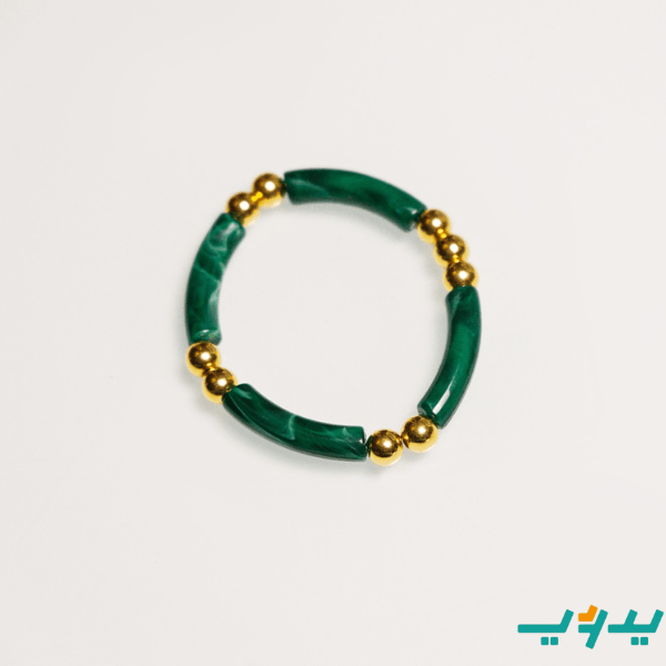 طقم اساور حور - المرمر والاكلريك بدلايه مطليه ذهب