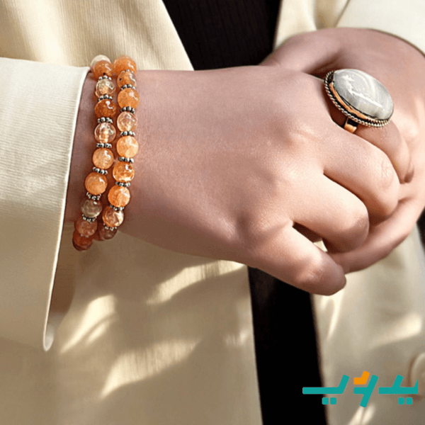 طقم درويش بتصميم أنيق - عقيق برتقالي