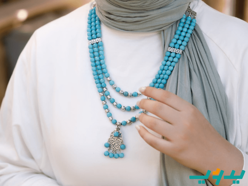 عقد مسك - حجر الفيروز