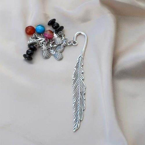 فاصل مُصحف ريشة مزخرفة – مطلي بماء الفضه (7550614110422)