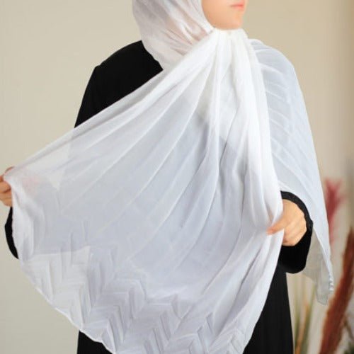 طرحة بيلسيه كريستال بتكسيرات مثلثية – أبيض (7563111301334)