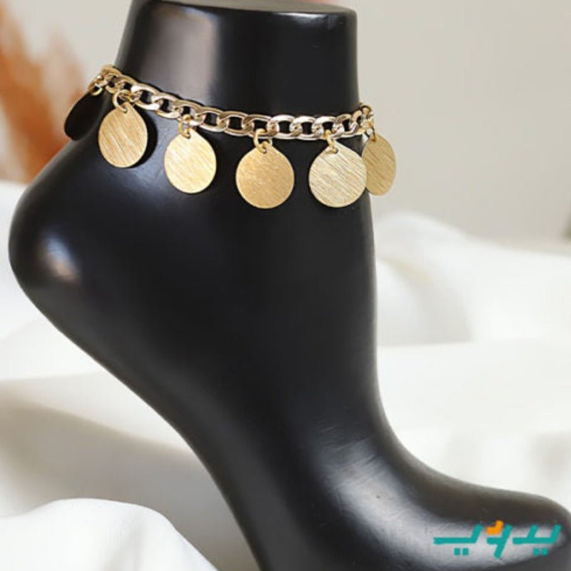 خلخال الدلايات العربية – مطلي بماء الذهب (7561900294358)