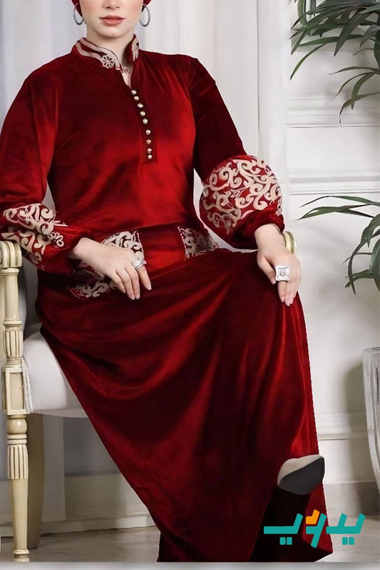 جلابية وعد - مخمل عالي الجودة