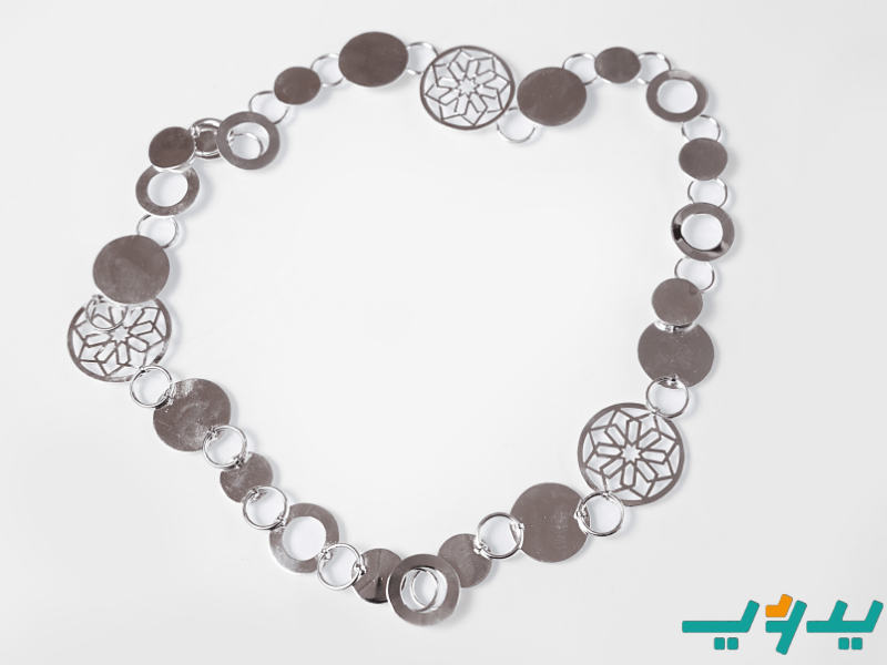 طقم ربيا - مطلي بماء الفضة