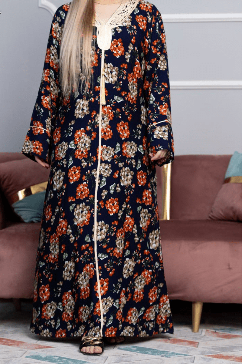 جلابية استقبال فلورال - فسكوز