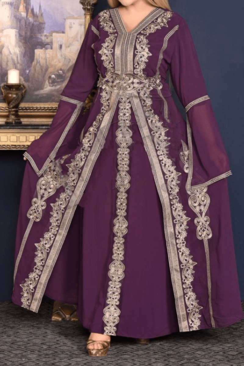 قفطان شمس بتصميم ملكي - شيفون