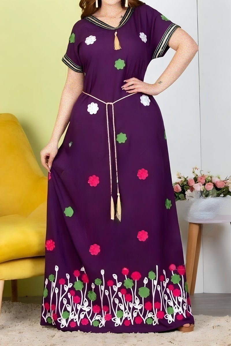 جلابية كريمة - كحلي, ازرق سماوي, بنفسجي, أزرق (7785108865238)