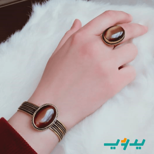 طقم سوزان الراقي – عقيق بني و نحاس (7548381102294)