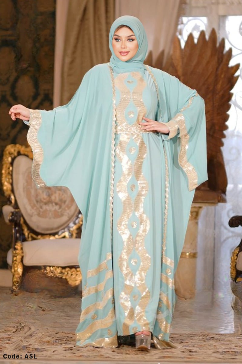 قفطان افنان - حرير وشيفون