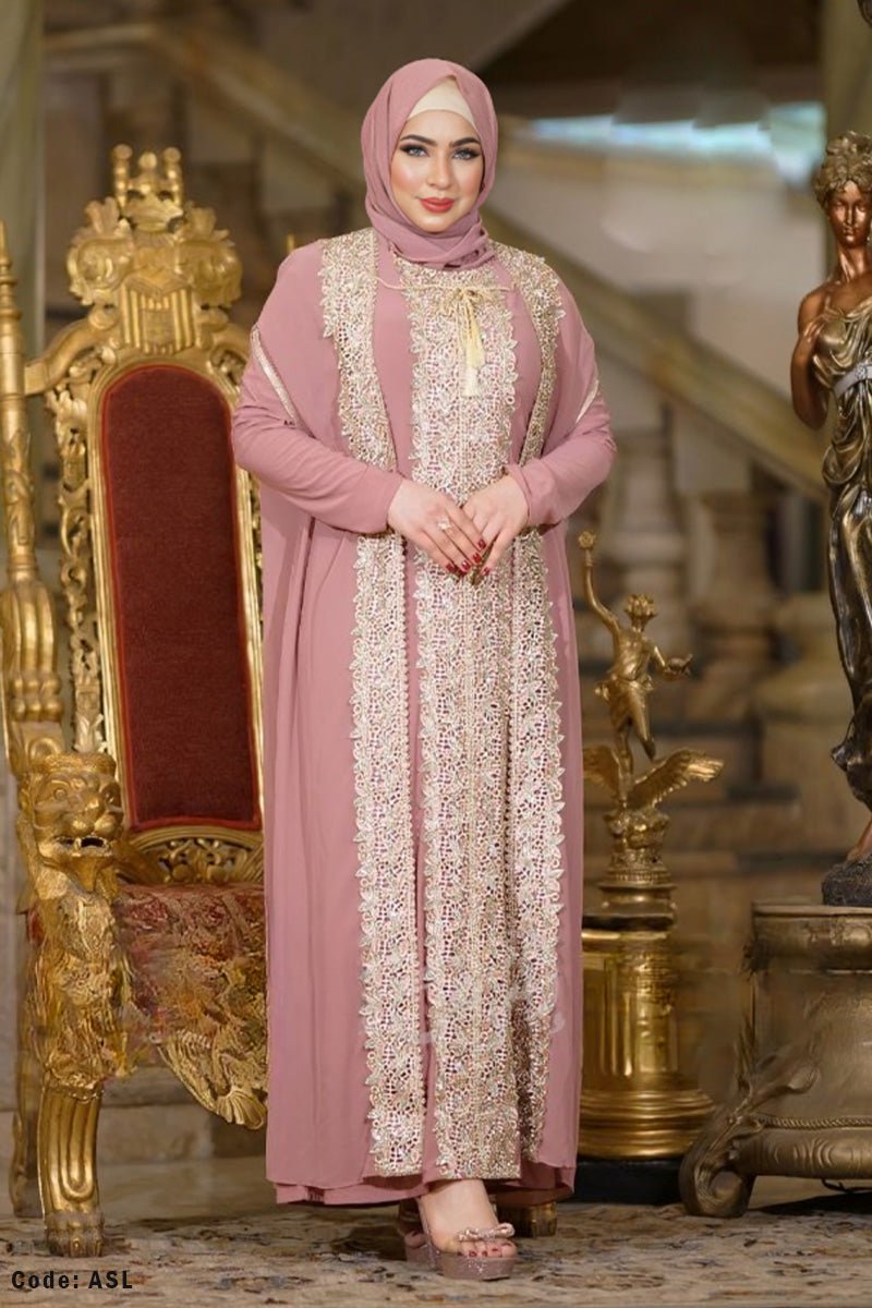 قفطان اكرام - حرير وشيفون