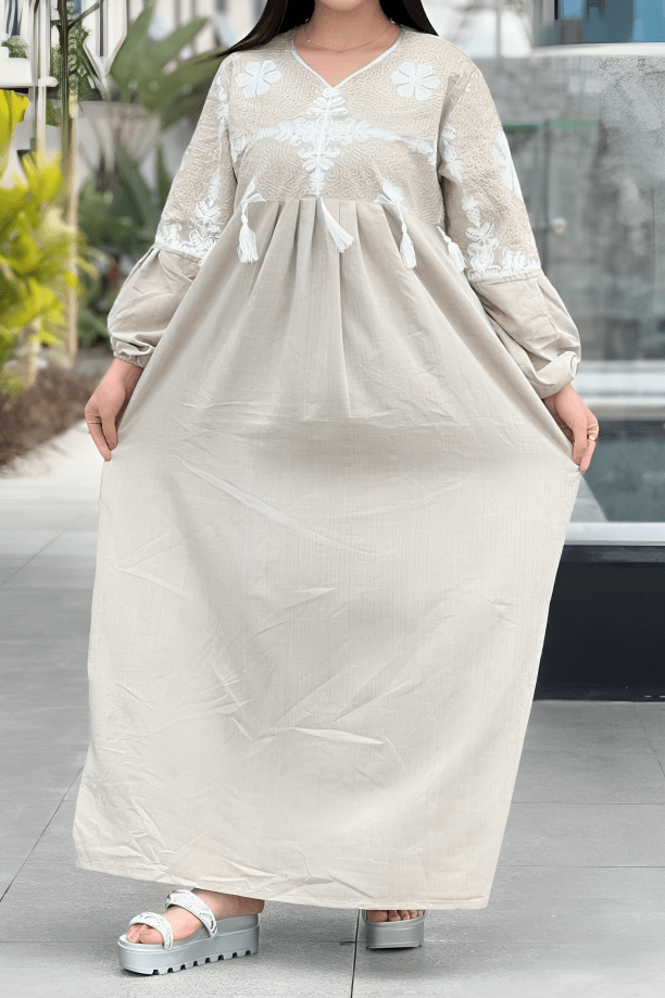 جلابية بينة - كتان