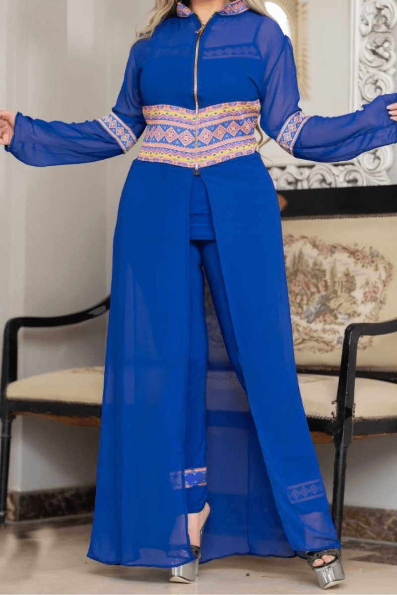 طقم استقبال مارينا - شيفون و ليكرا