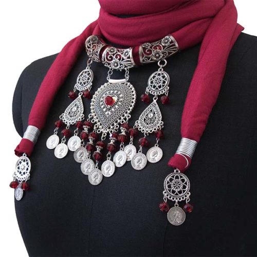 شال رقبه بالعقد و دلايات العقيق – نبيتي (7550552834262)