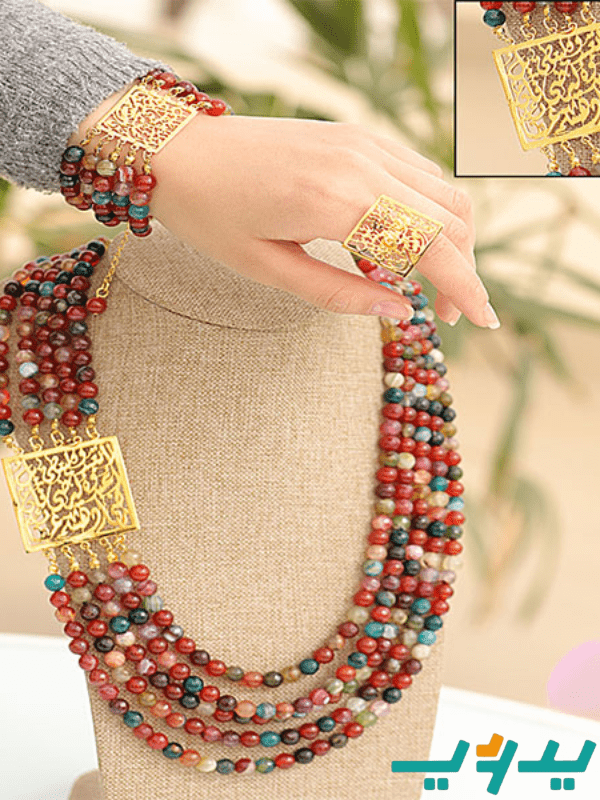 طقم حورية عقيق ملون